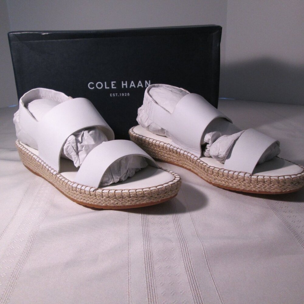 Cole Haan CloudFeel Leather Espadrille Sandals 11M - Picture 8 of 12